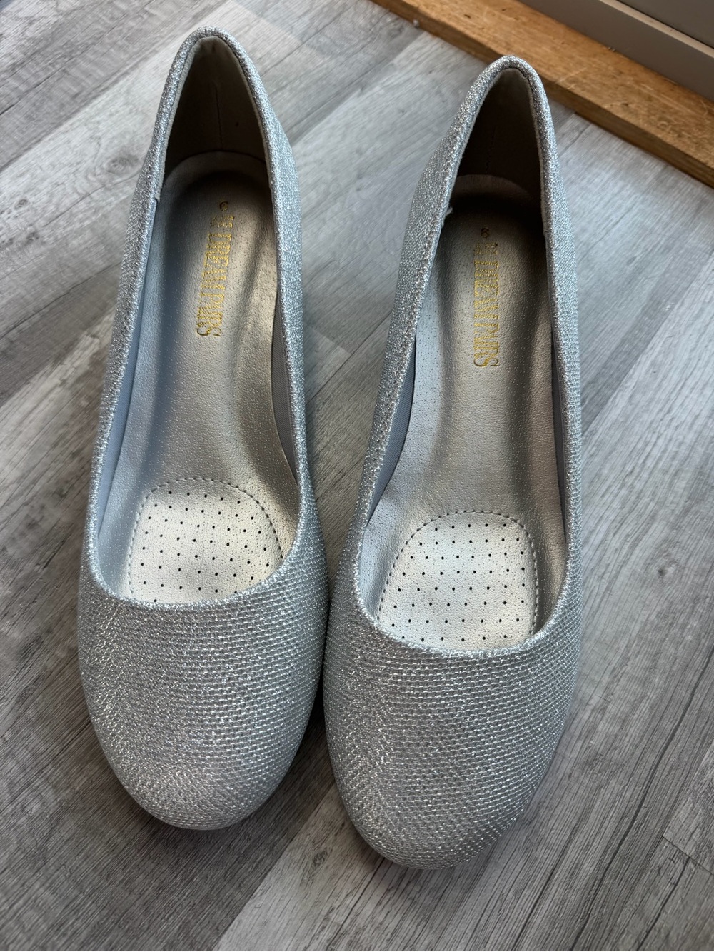Dream Pairs Women Wedges Silver Glitter